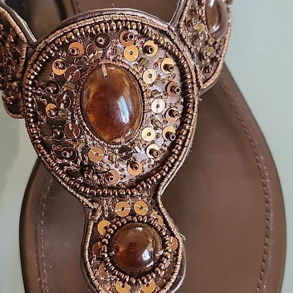 Bandolino Claribel Boho Chic Resort Wear Sandals Size 8.5